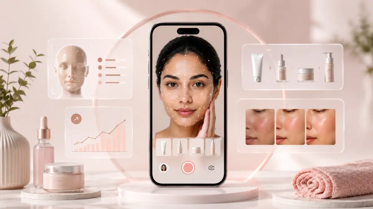 An image showing the SkinGPT features by Fynd GlamAr