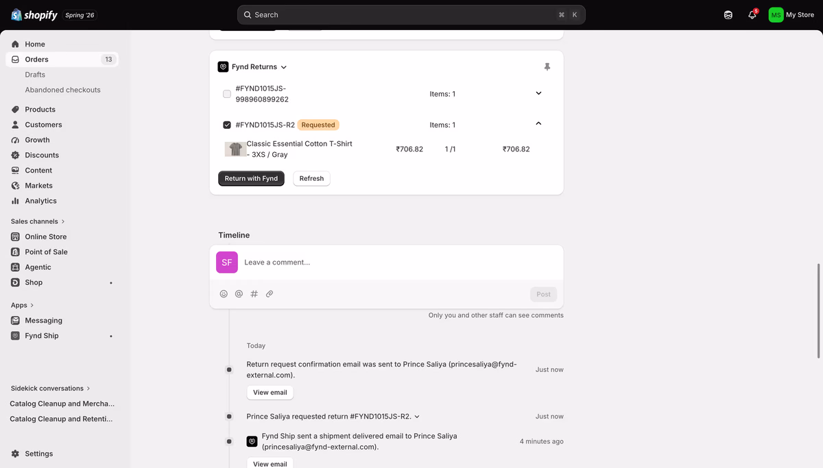 Simplify returns with end to end return management