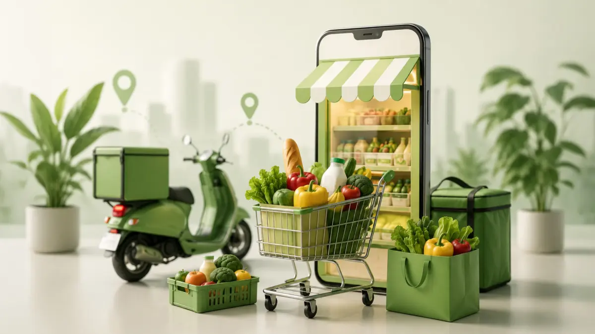 An image showing a quick commerce website 
