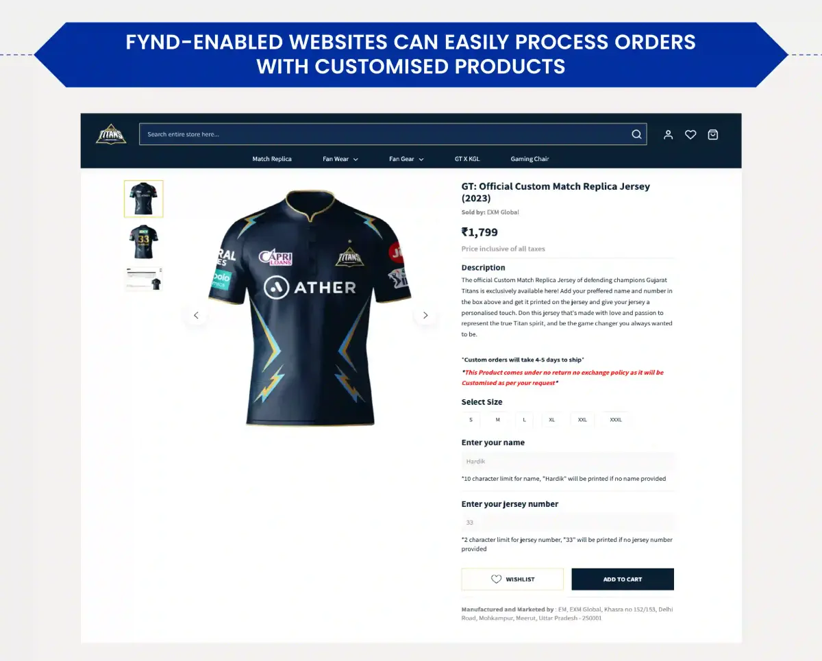 Fynd-enabled websites supports customized order-processing Fynd Platform