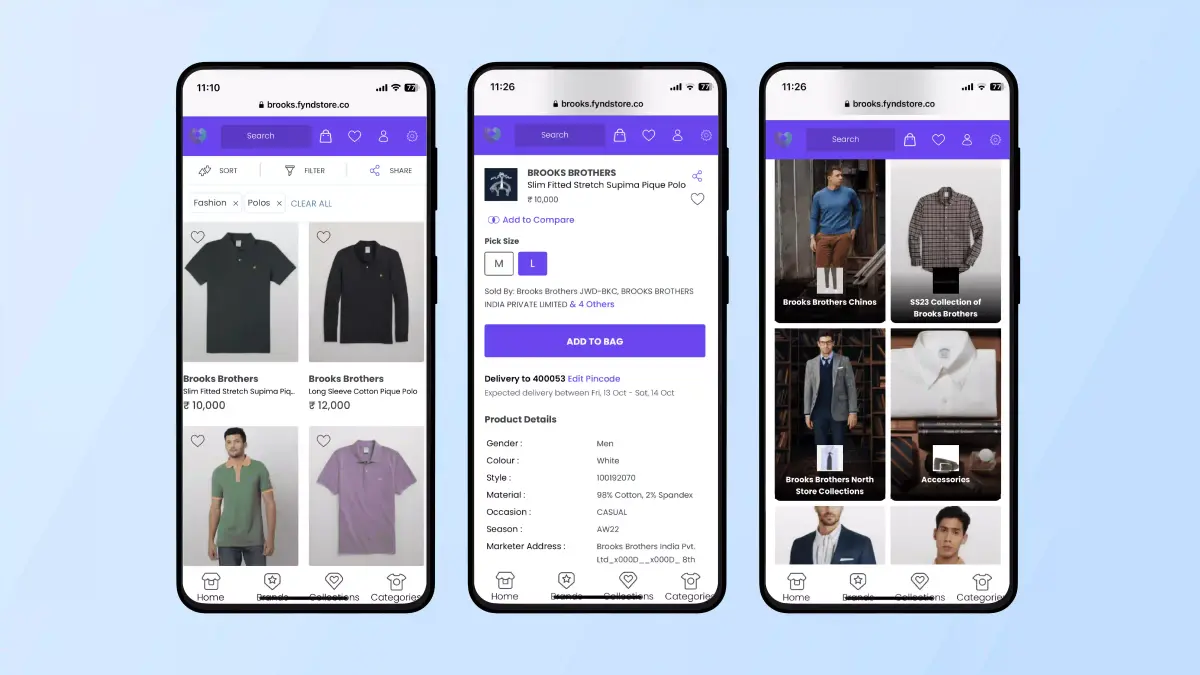 Best shopping experience at Brooks brothers website