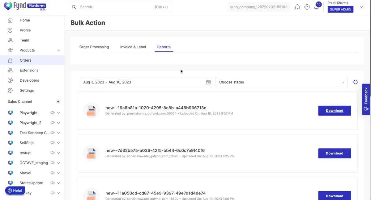 Cross-Selling Shipments Download & Control