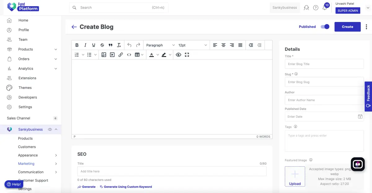 Upgraded Blog Editor with Markdown