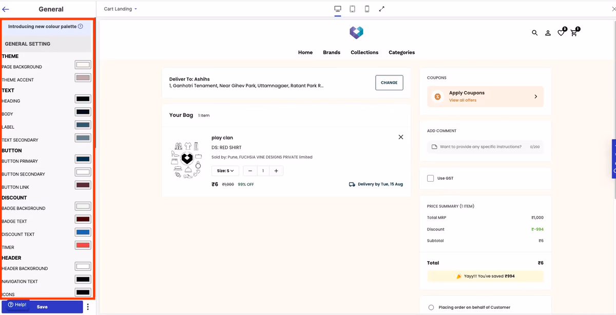 Personalized Checkout Look