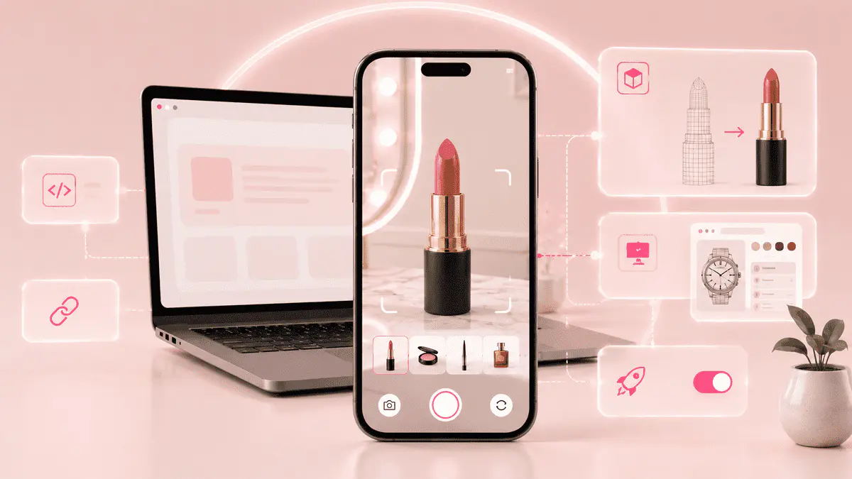 An image showing makeup virtual try-ons for ecommerce store
