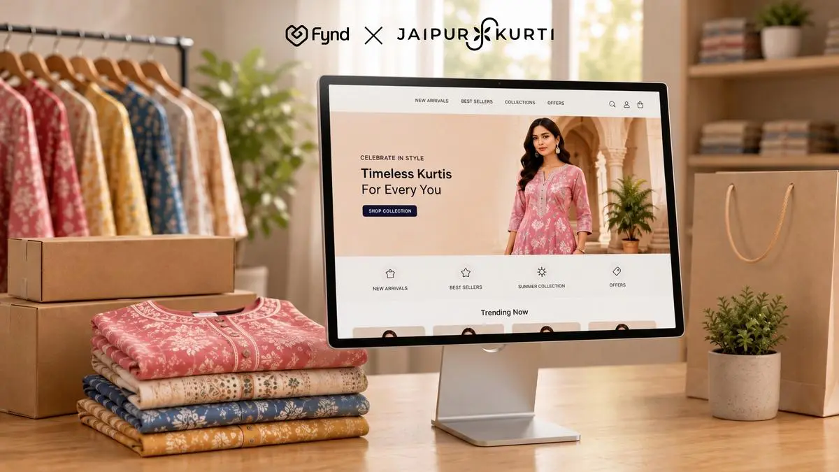 An image showing Jaipur Kurti partnership with Fynd Kaily