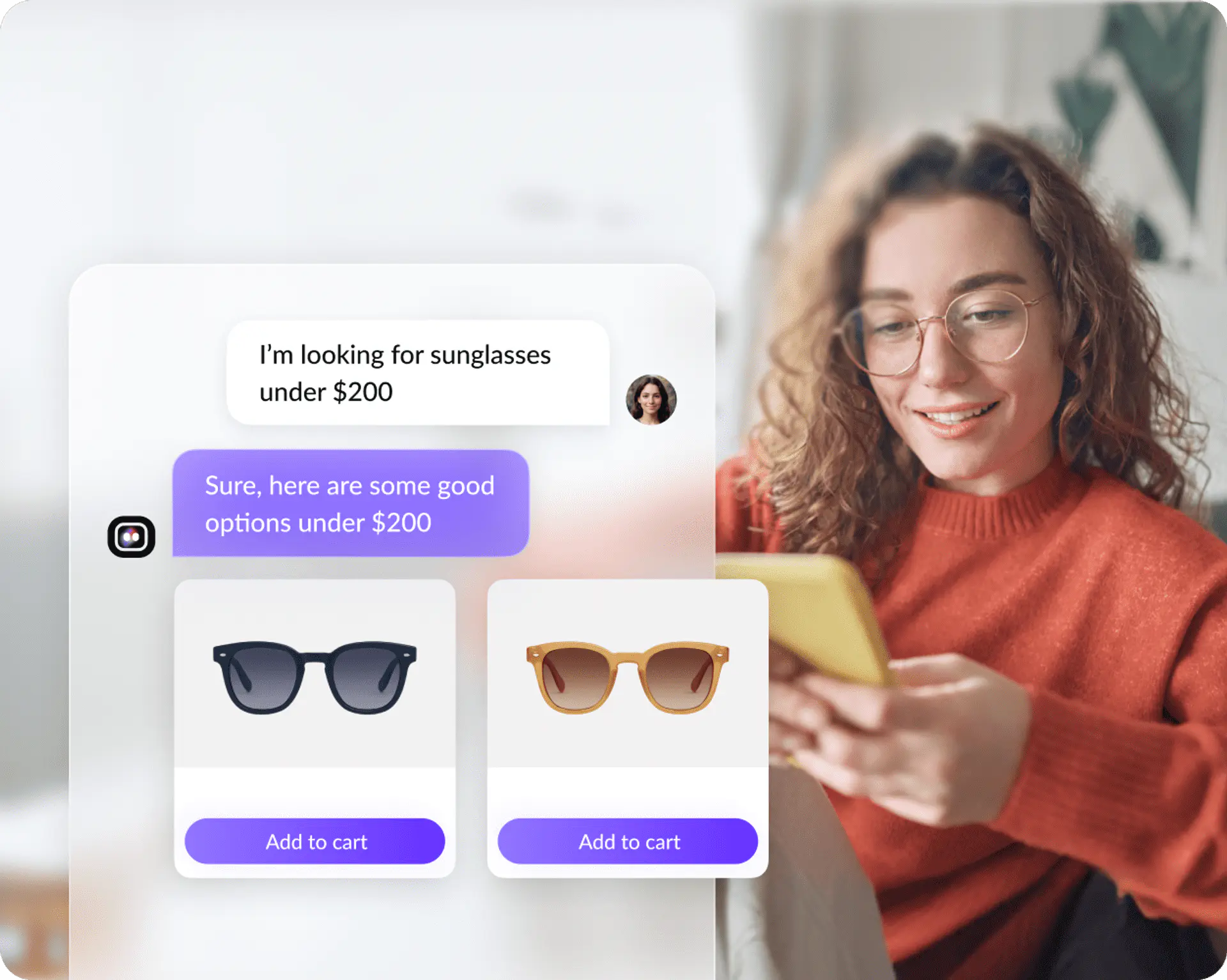 AI shopping assistant chat interface