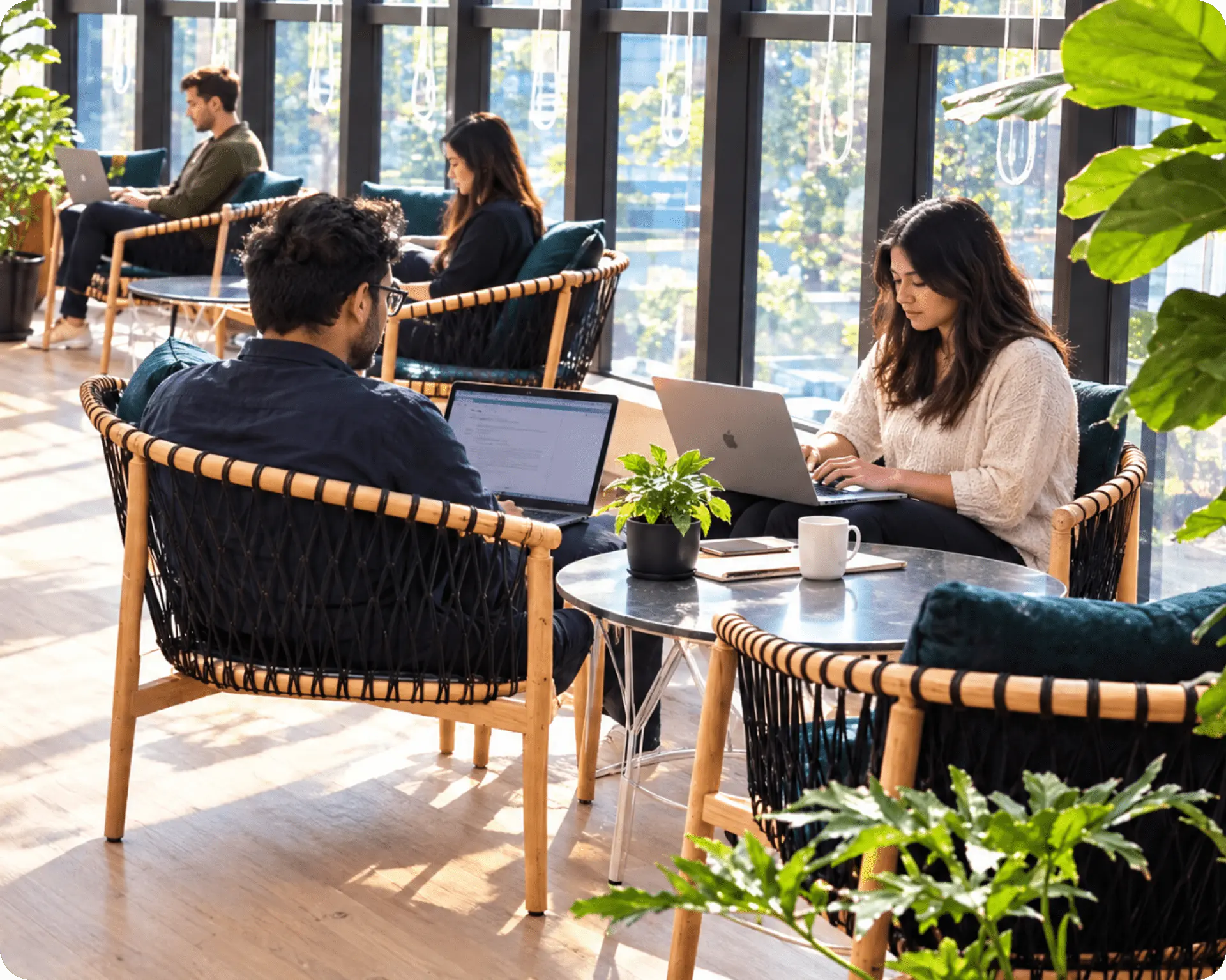 Fynd team working at the office