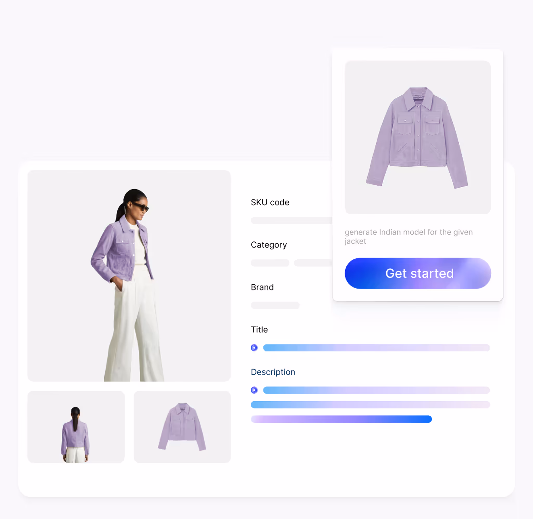 AI catalog enrichment interface