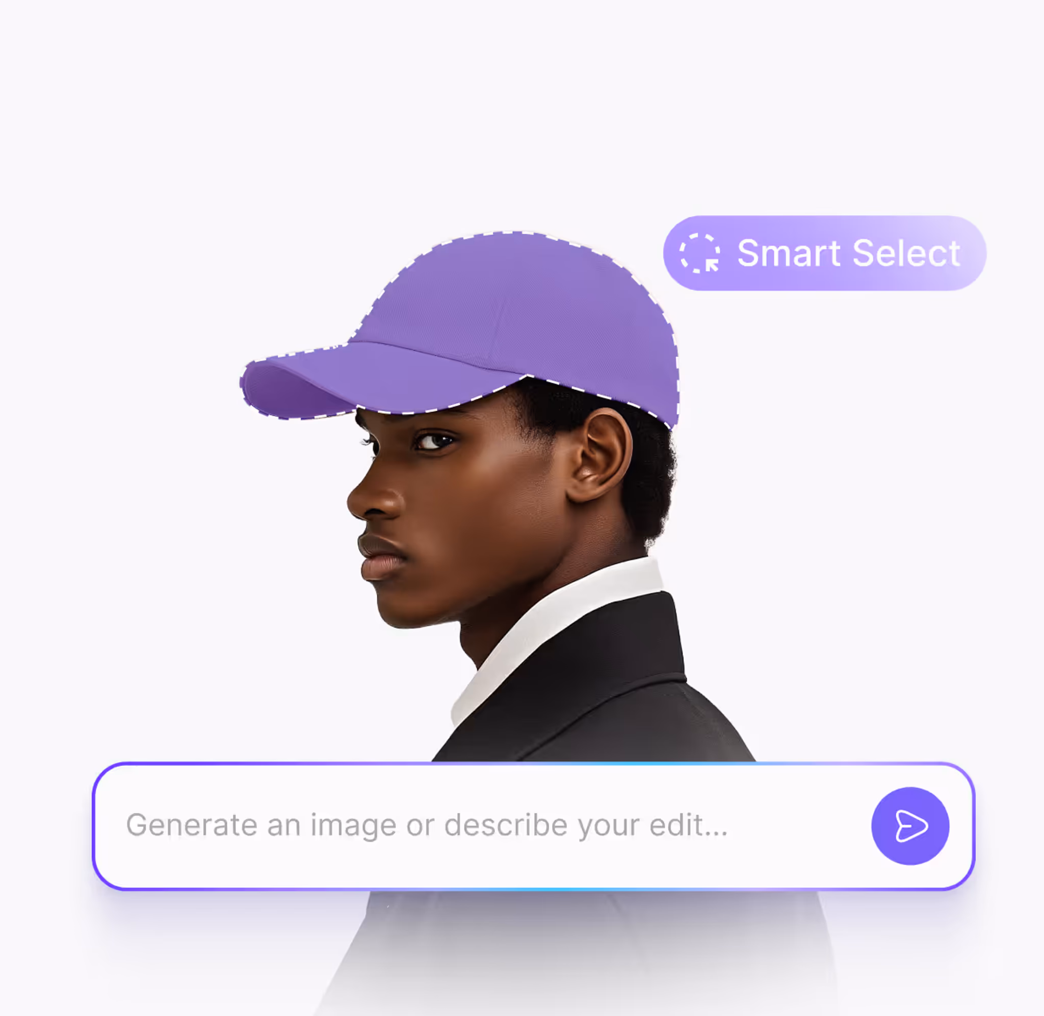AI image editing workspace for commerce visuals