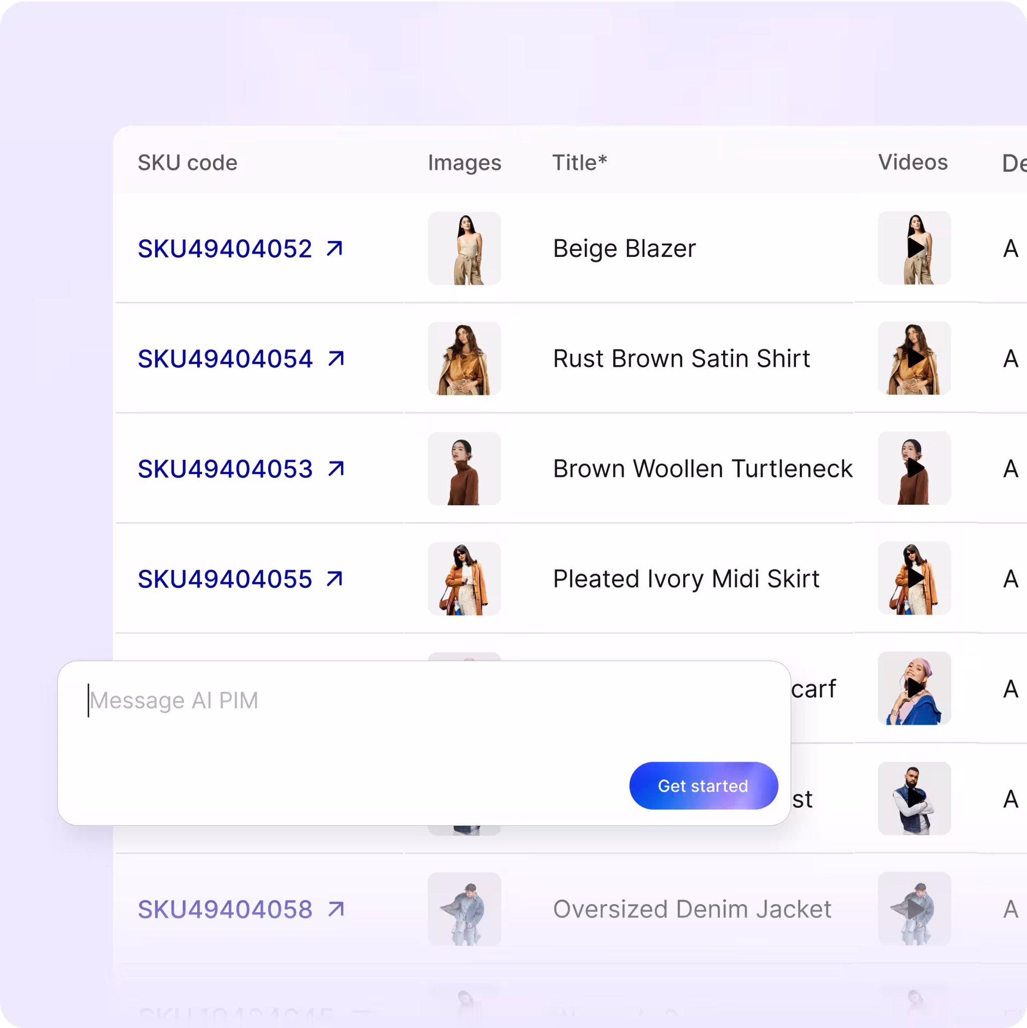Centralized product data workspace