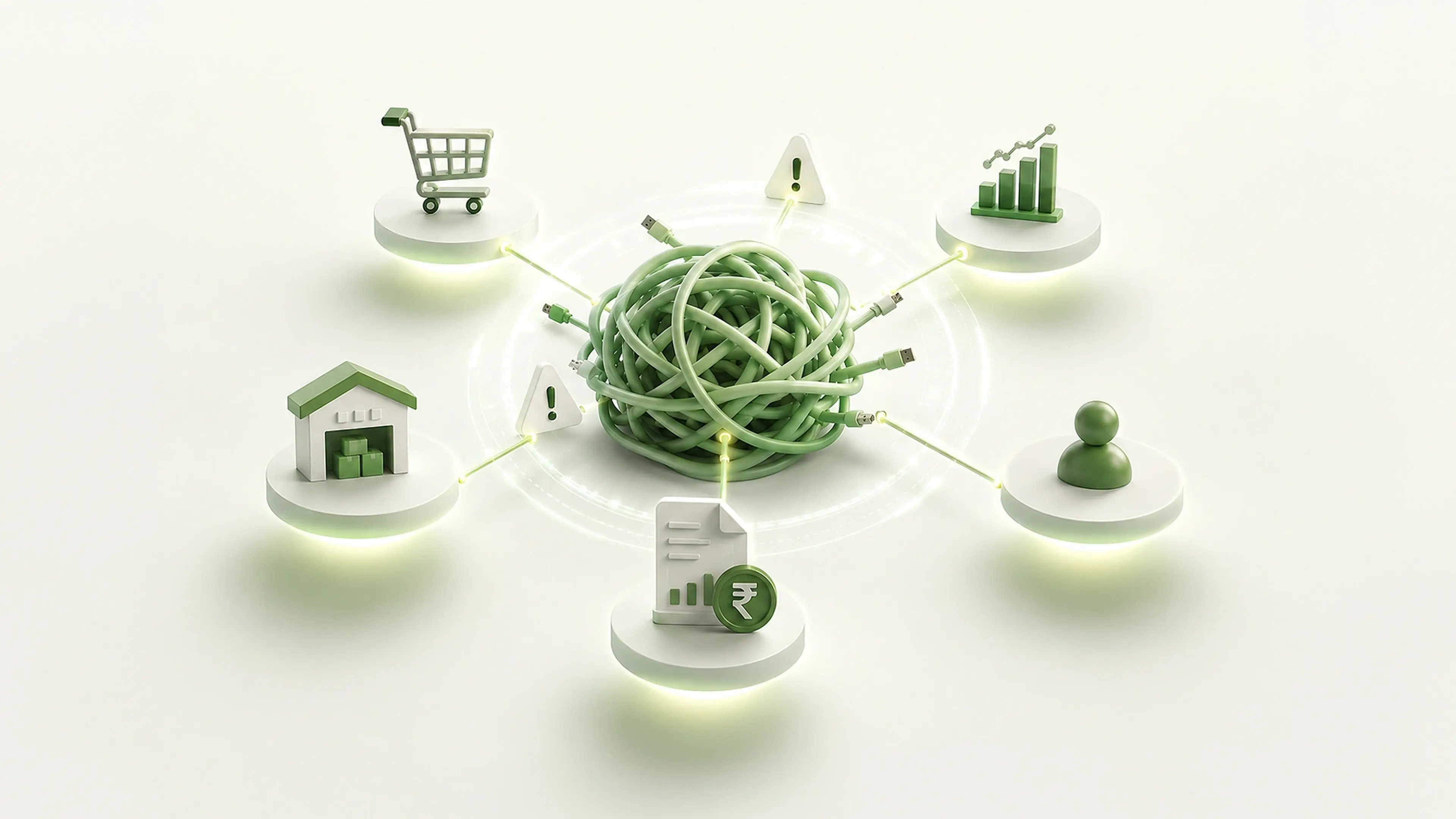 An image showing a fragmented commerce stack