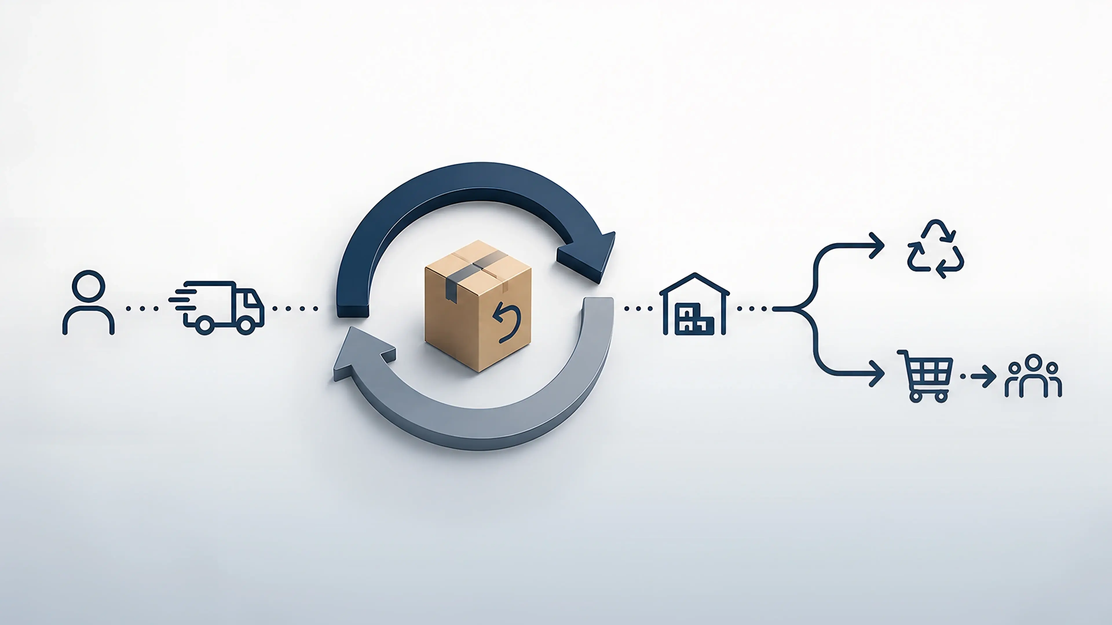 An image showing the process of reverse logistics management system