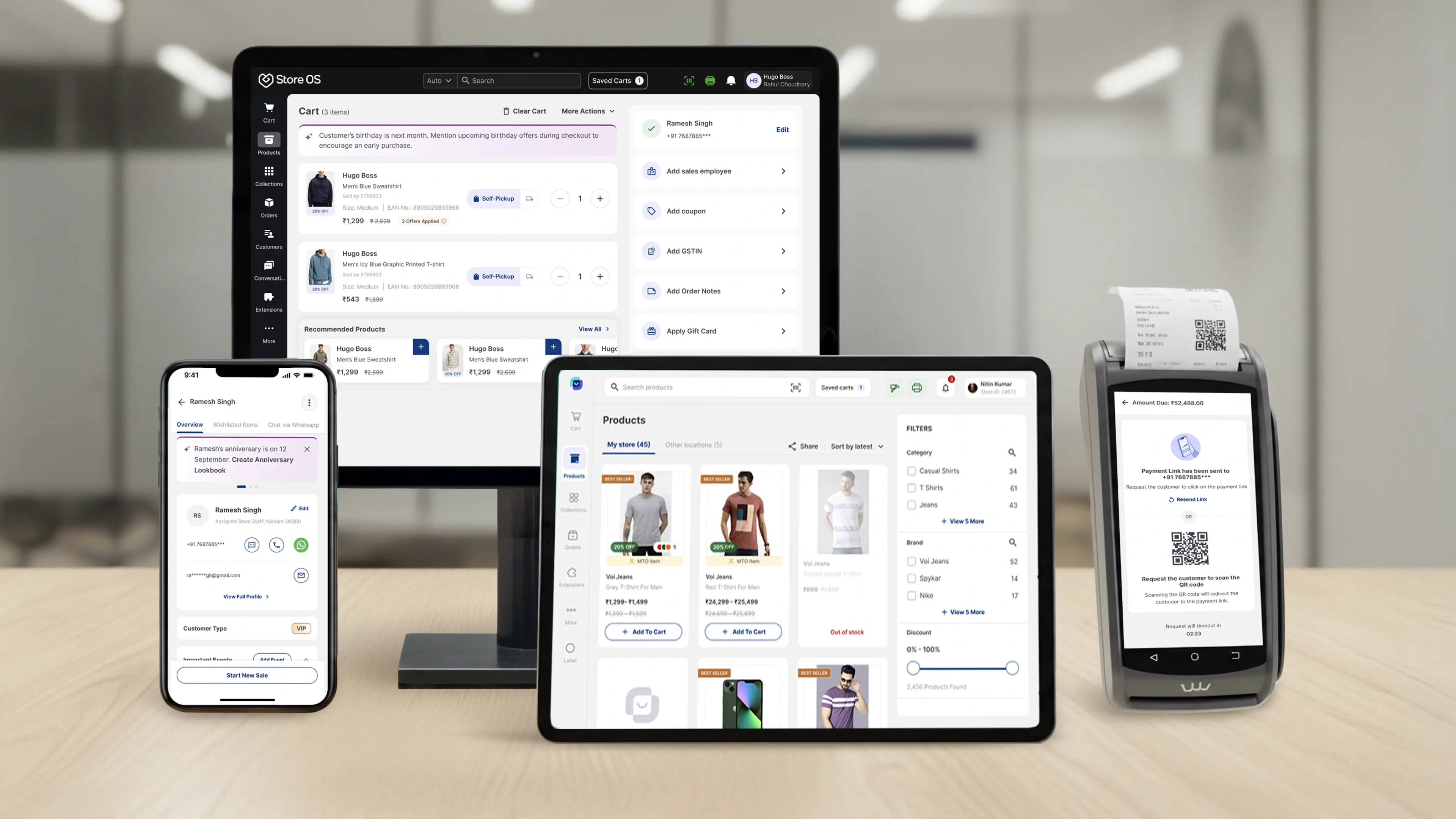 A cover image showing the unified capabilities of Fynd POS for offline retail store. 