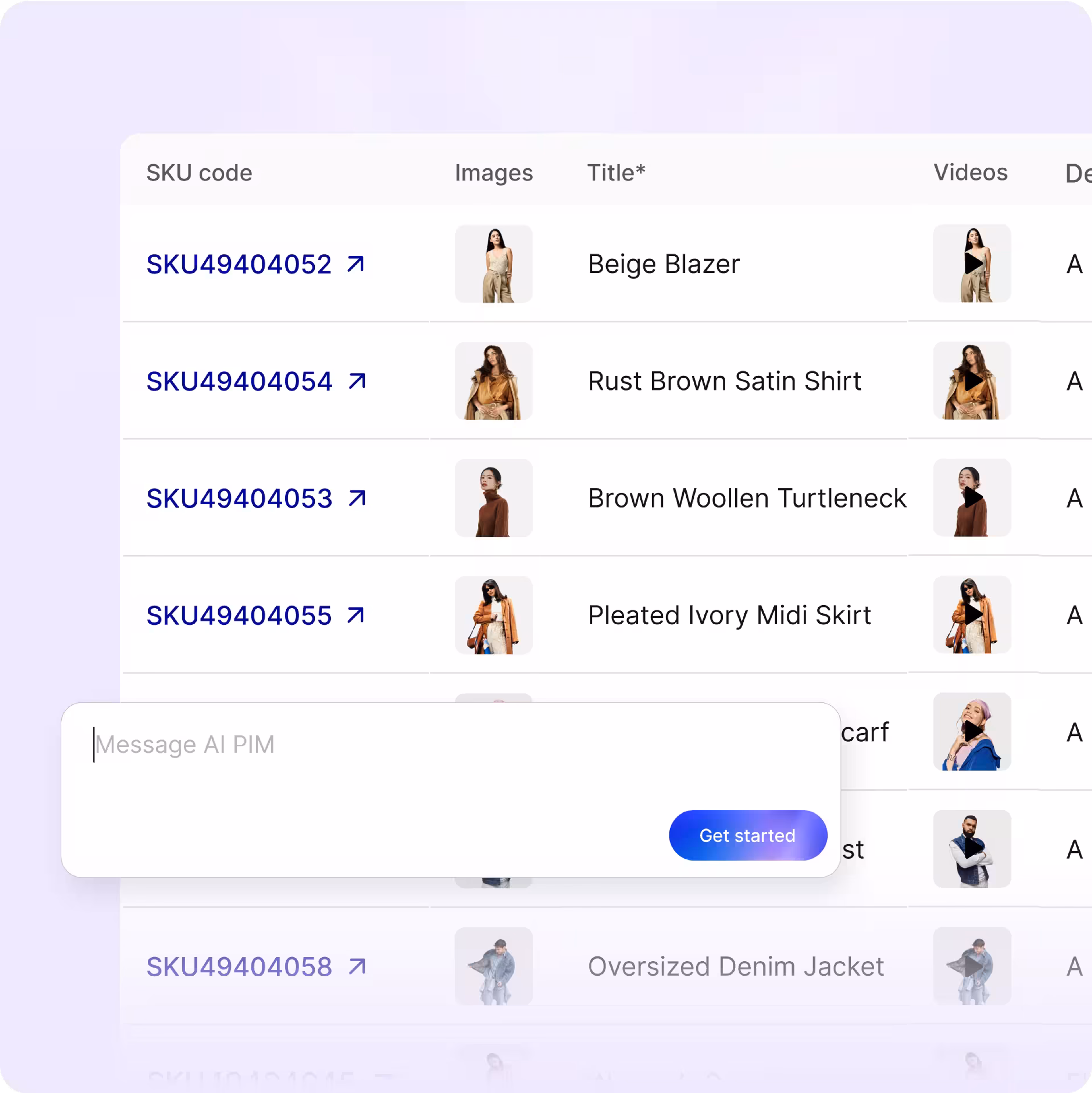 Centralized product data workspace