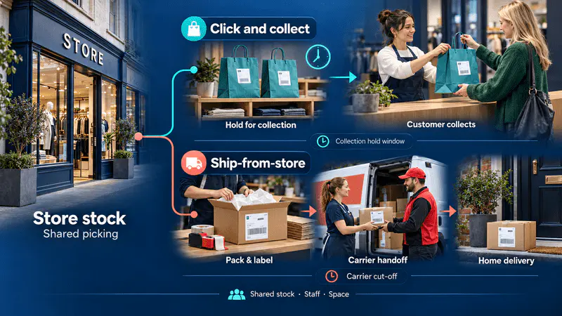 Click and collect vs ship-from-store: what retailers need to plan