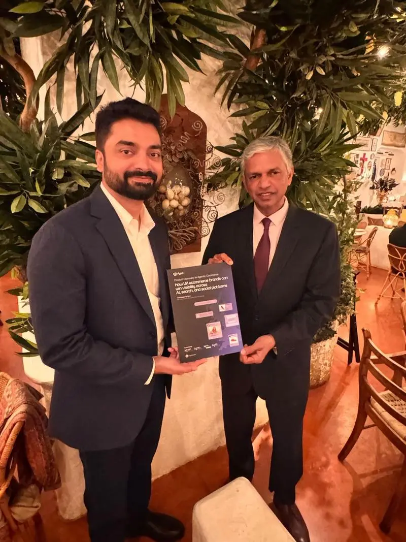 Presenting Fynd's Agentic Commerce whitepaper to India's High Commissioner in Manchester