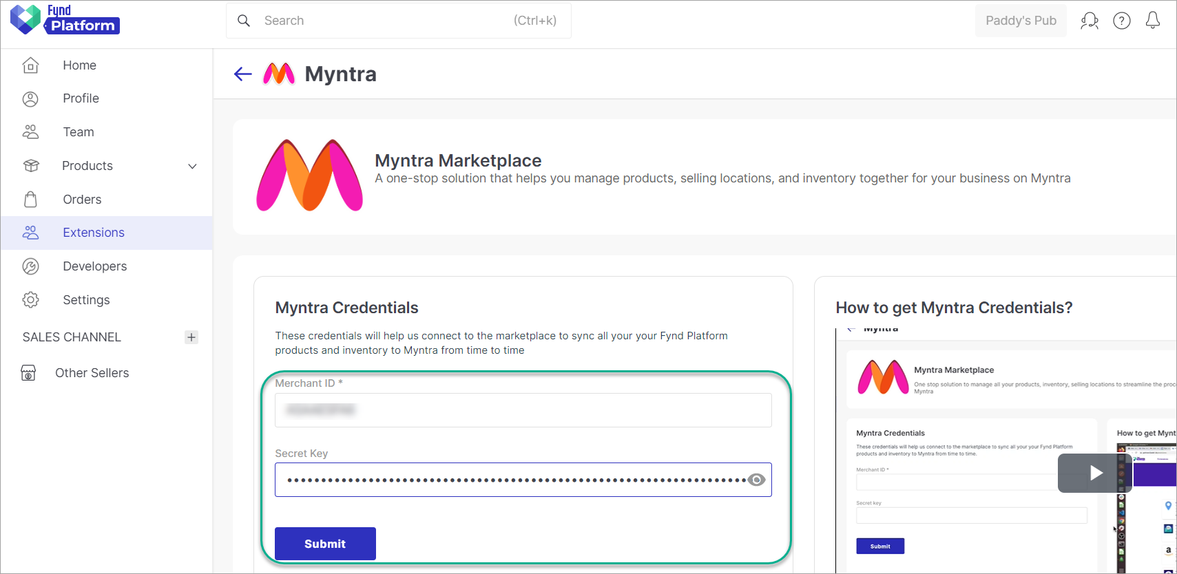 Scope of Integration Fynd Platform Help Center