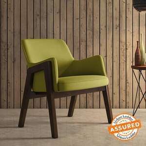 Carven Lounge Chair in Green Fabric