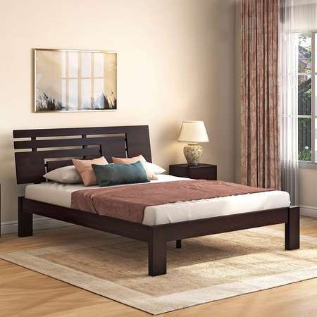 Jasper King Storage Bed With Headboard Storage - Classic Walnut
