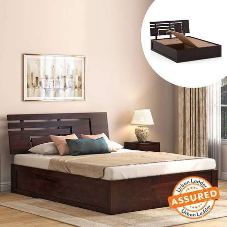 Zoey Storage Bed (Bed Size : king; Finish : classic walnut)
