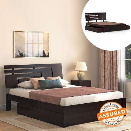 Zoey Storage Bed (Bed Size : queen; Finish : dark wenge)