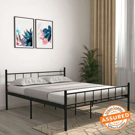 Delight Engineered Wood King Bed without Storage (Color - Knotty Wood) (Bed Size : King, Finish : Knotty Wood)