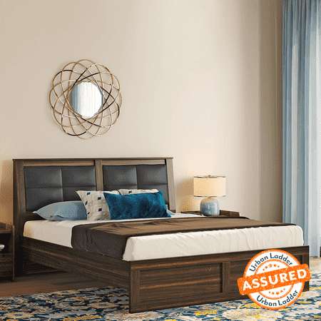 Arthur Non Storage Engineered Wood Bed (Bed Size : King, Finish : Wenge)