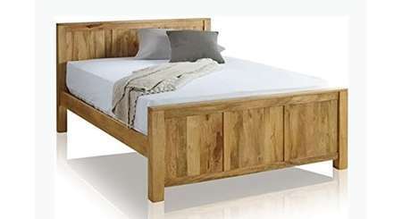 Albert Solid Wood Bed Finish- Light Wood