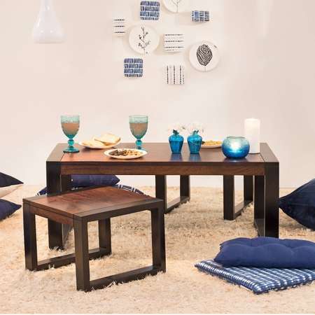 Cayman Wooden Top Coffee Table (Finish : Teak)