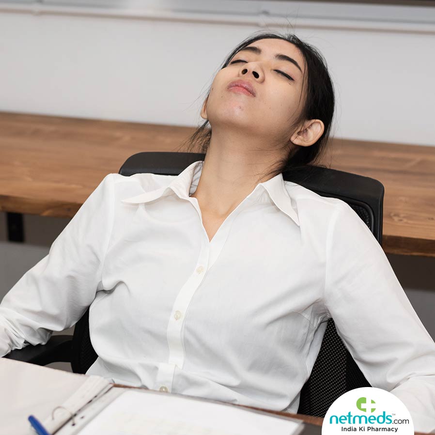 Girl Napping At Work