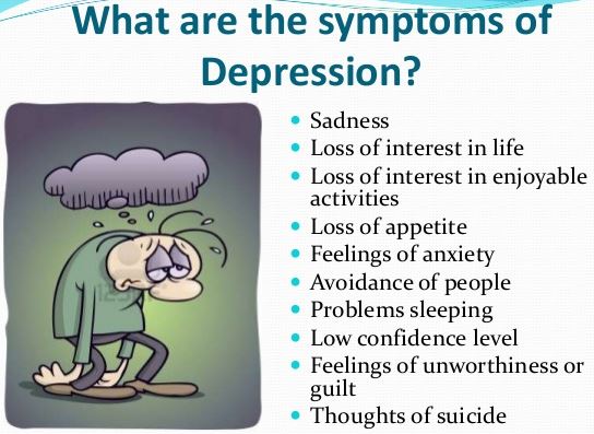 What are the symptoms of depression