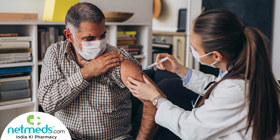 Doctor giving vaccination