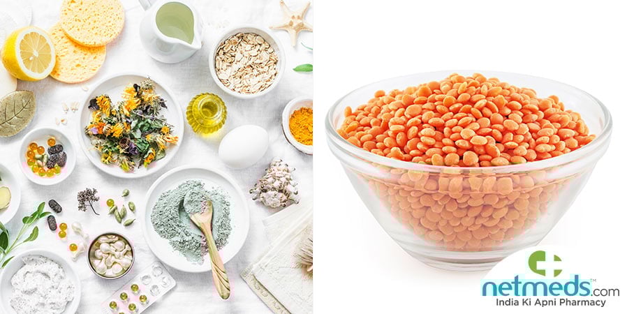 Masoor Dal for beauty ingredients