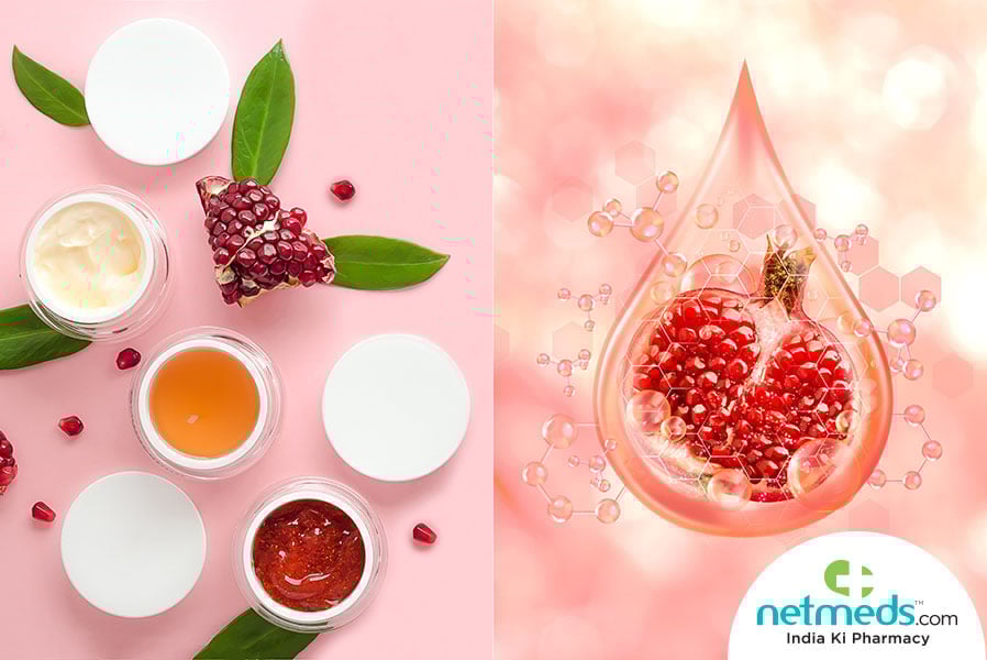 pomegranate based beauty products