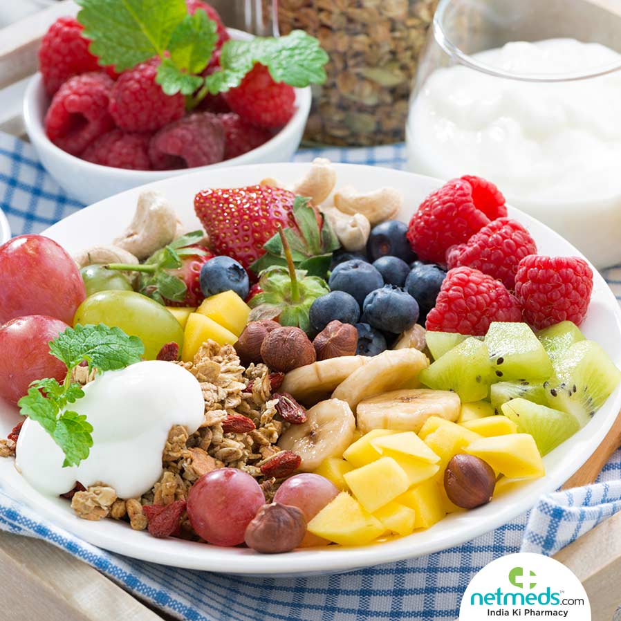 Nutritional Fruits And Nuts In A bowl