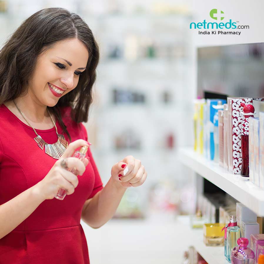 woman choosing a scent
