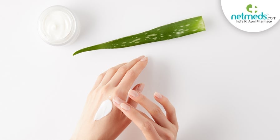 Aloe vera and honey for dry hands