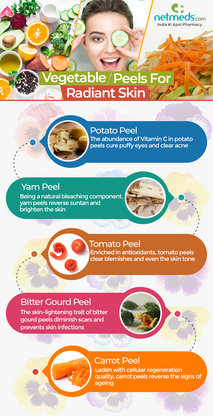 Vegetable peels for radiant skin