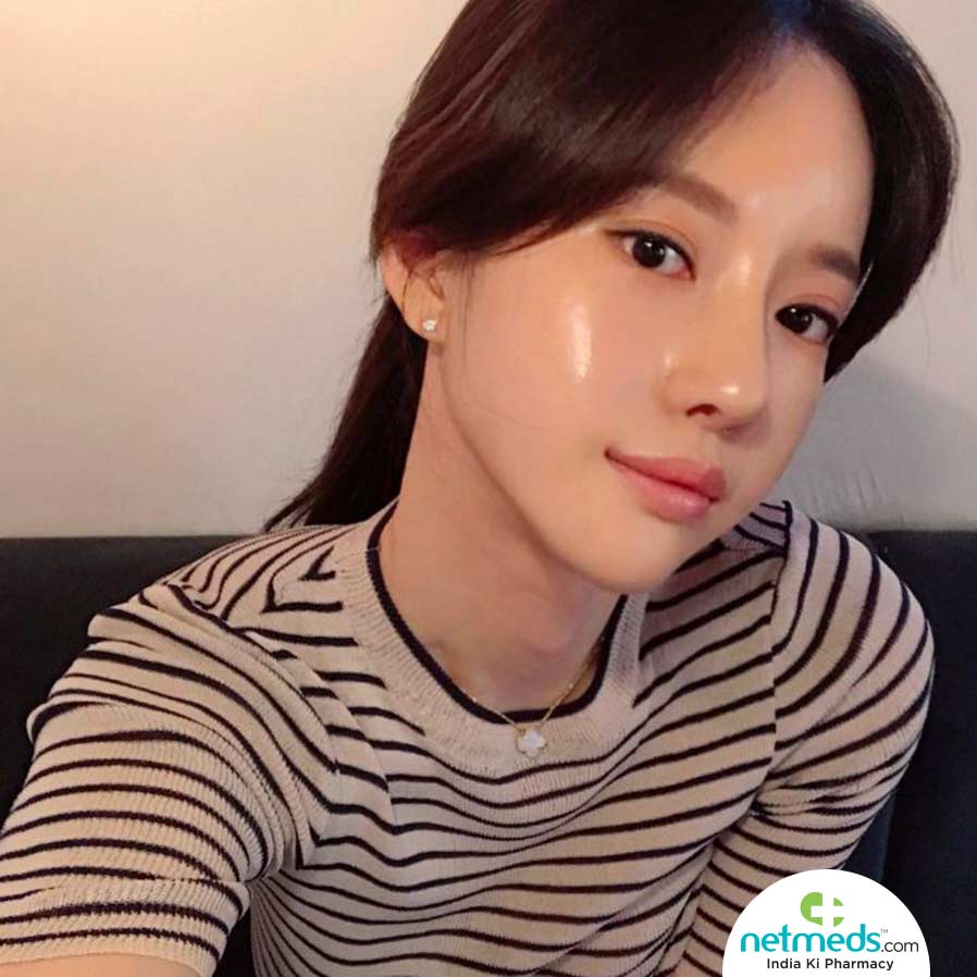 Girl with glass skin