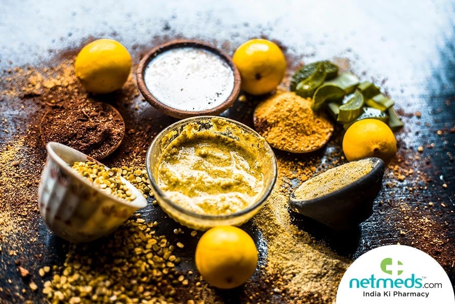 Green gram dal powder face pack