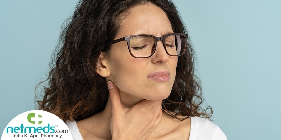 Woman with Tonsilitis