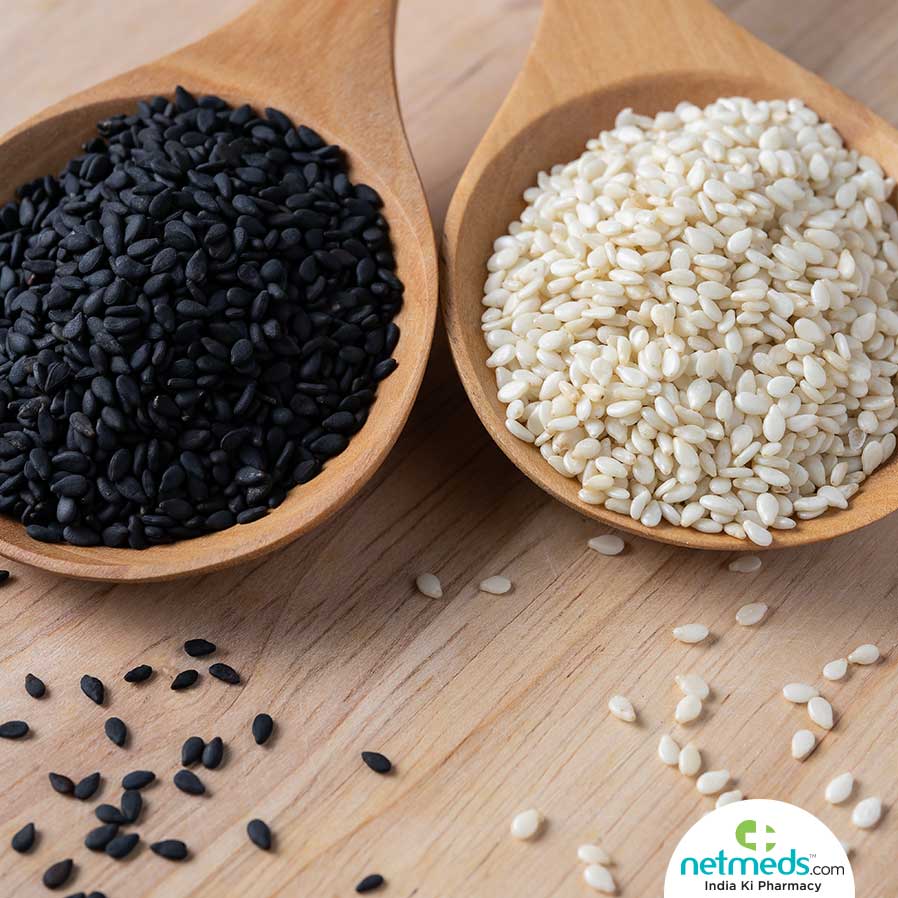 Sesame seeds white and black varieties