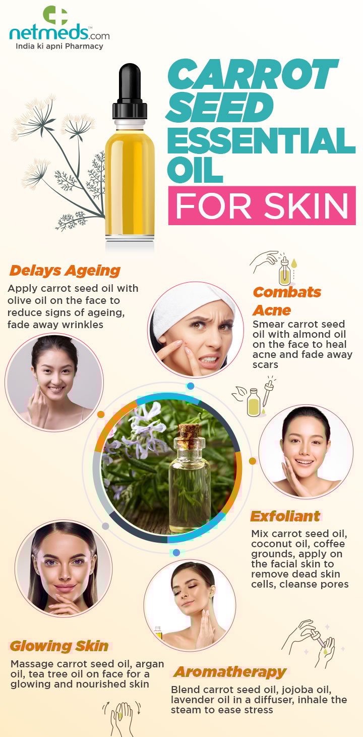 Carrot seed essential oil for skin