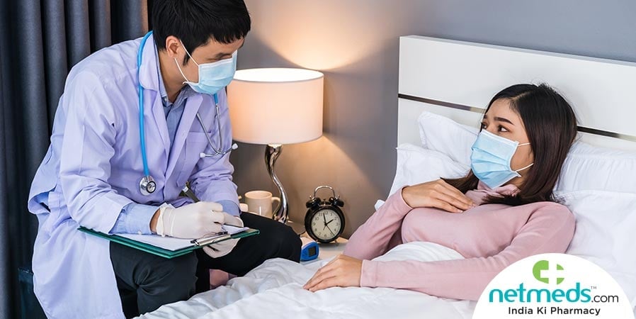Doctor checking the COVID-19 asymptomatic patient