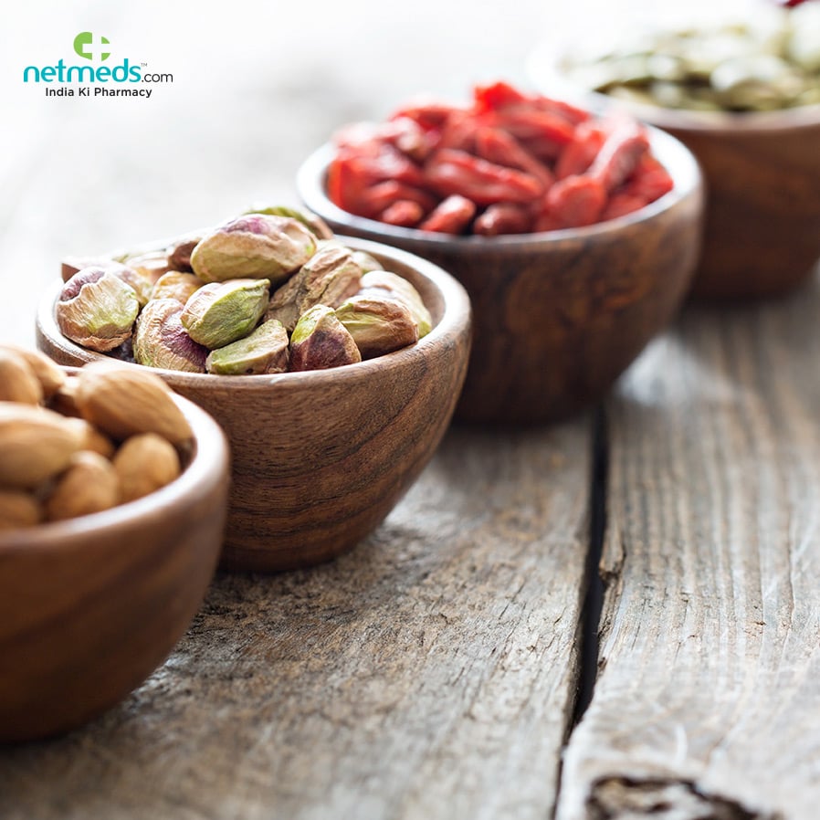 Nuts in bowls