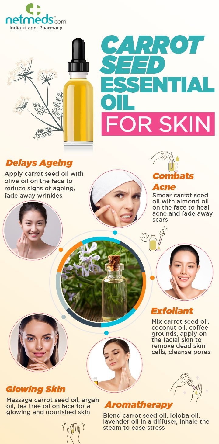Carrot seed essential oil for skin