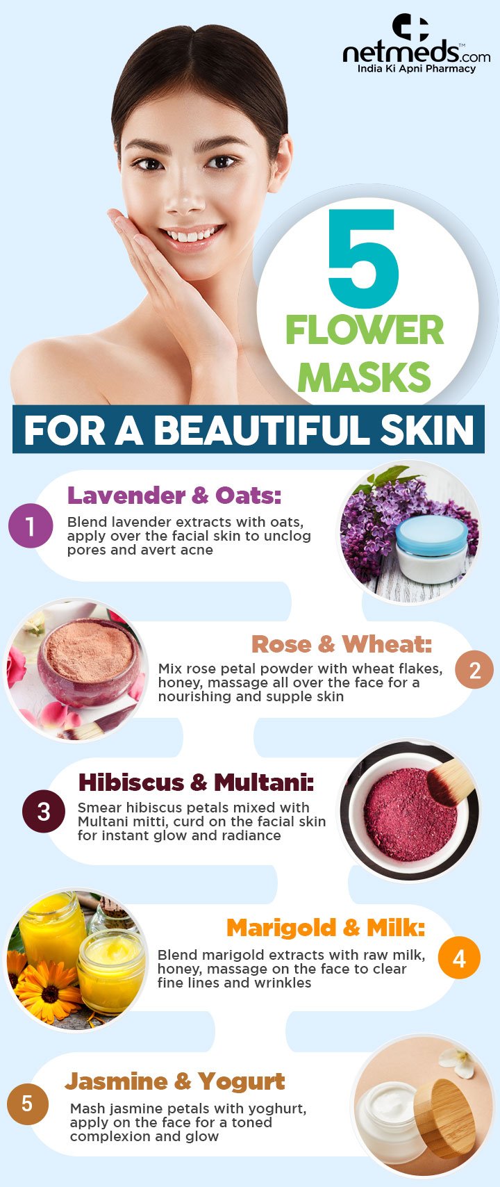 5 Flower Masks For A Beautiful Skin