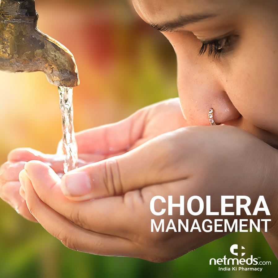 Cholera Management - Woman drinking water