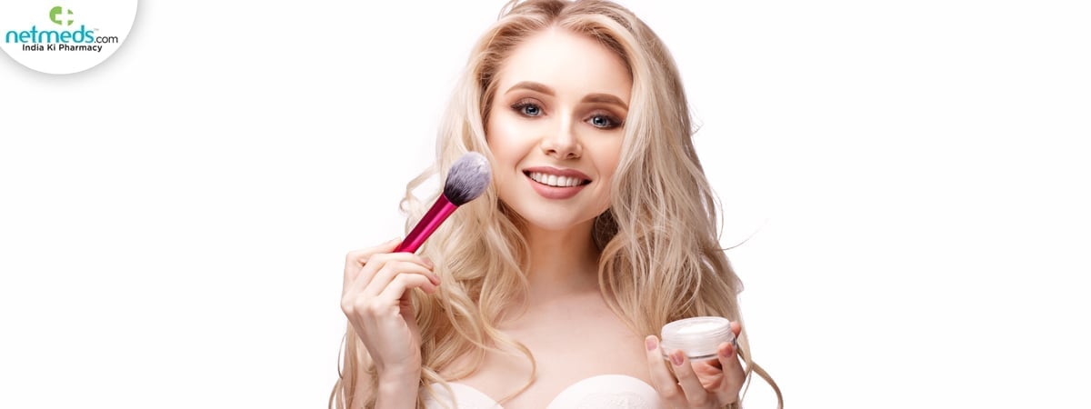 woman doing makeup